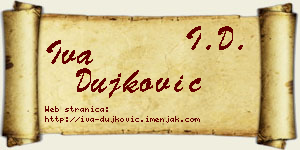 Iva Dujković vizit kartica